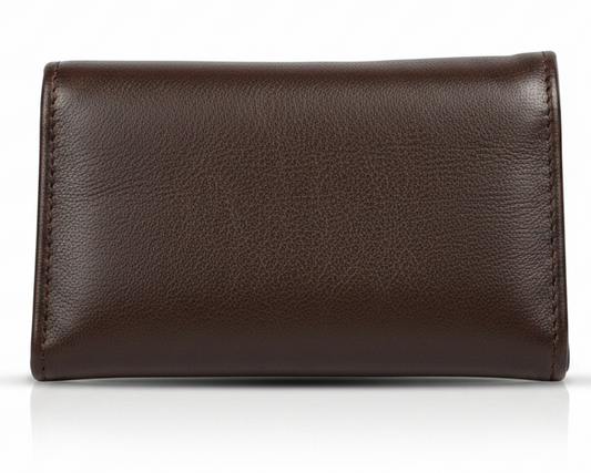 Aricio MAG Native tobacco leather wallet back view