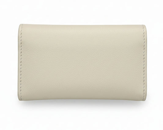 Aricio MAG unique ivory leather wallet back view