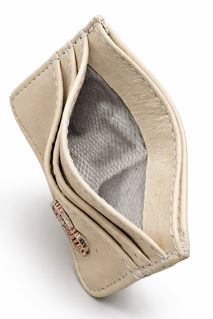 Aricio ivory MAG C leather RFID card holder wallet