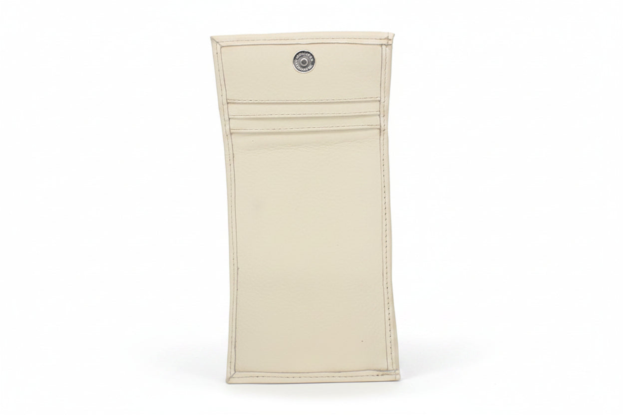 Aricio Ivory MAG-C Card Holder RFID leather wallet inside open
