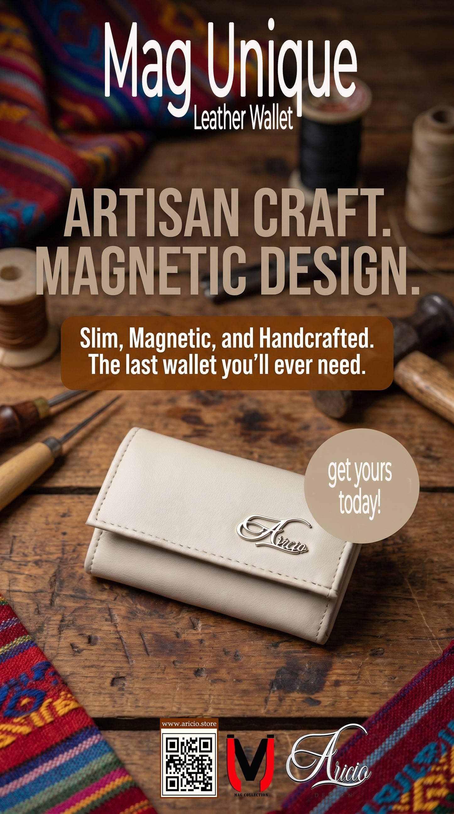 Mag Unique Ivory Leather Wallet