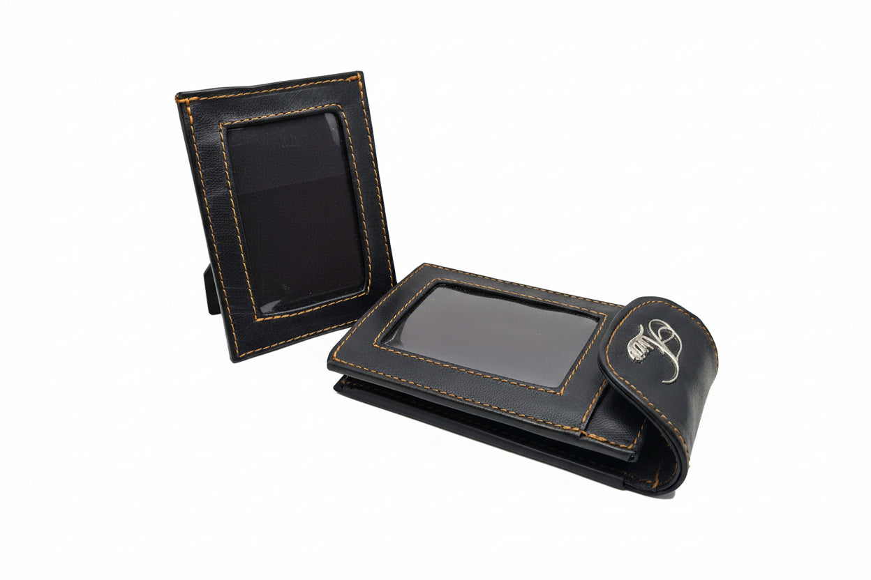 Aricio Dandy MAG black leather wallet with detachable magnetic card holder
