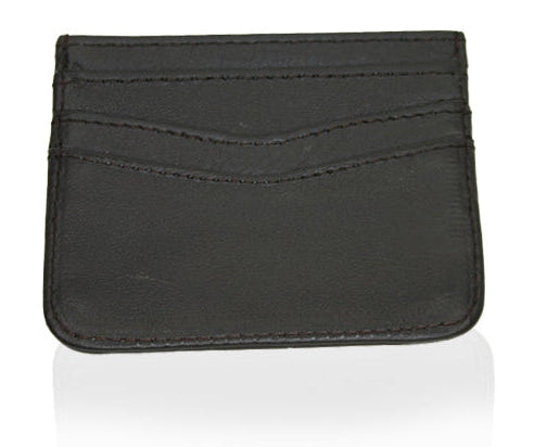 Aricio laser engraved LE C tobacco leather card holder back view