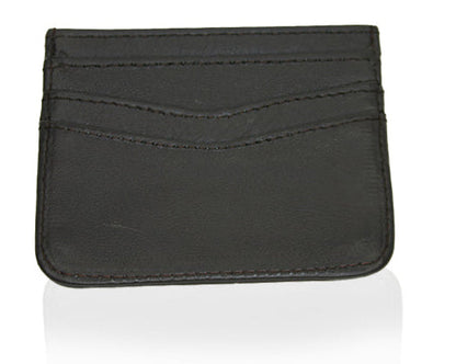Aricio laser engraved LE C tobacco leather card holder back view