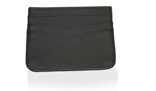 Aricio laser engraved LE C tobacco leather card holder back view