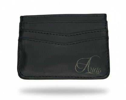 Aricio LE C black leather card holder front view