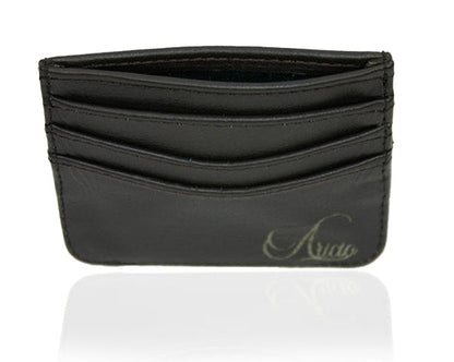 Aricio LE C tobacco leather card holder in pocket