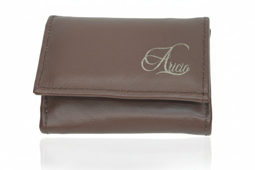 Aricio LE Uniquet abacco leather wallet front view