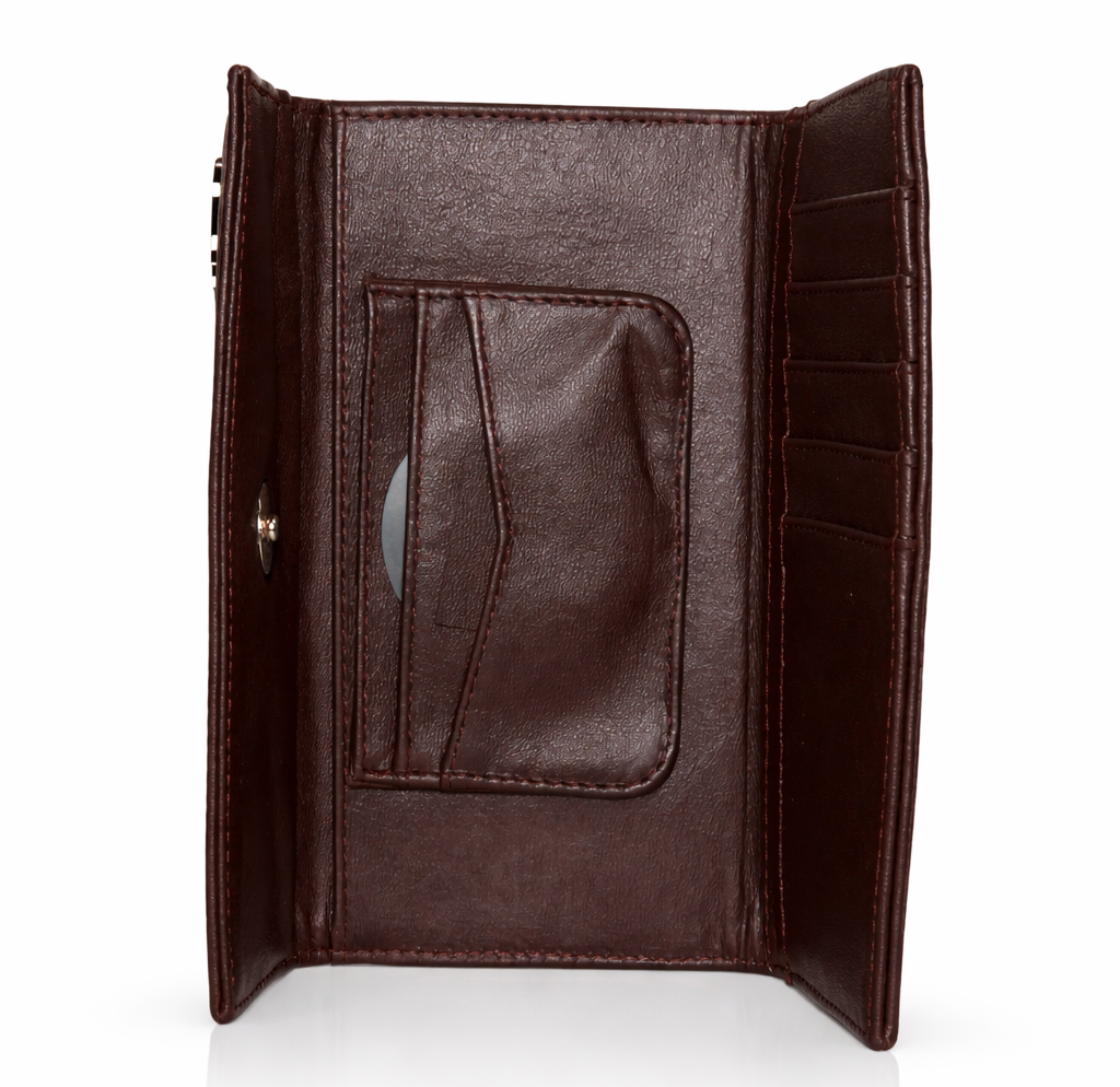Aricio MAG Large handcrafted tobacco leather RFID MagSafe card holder