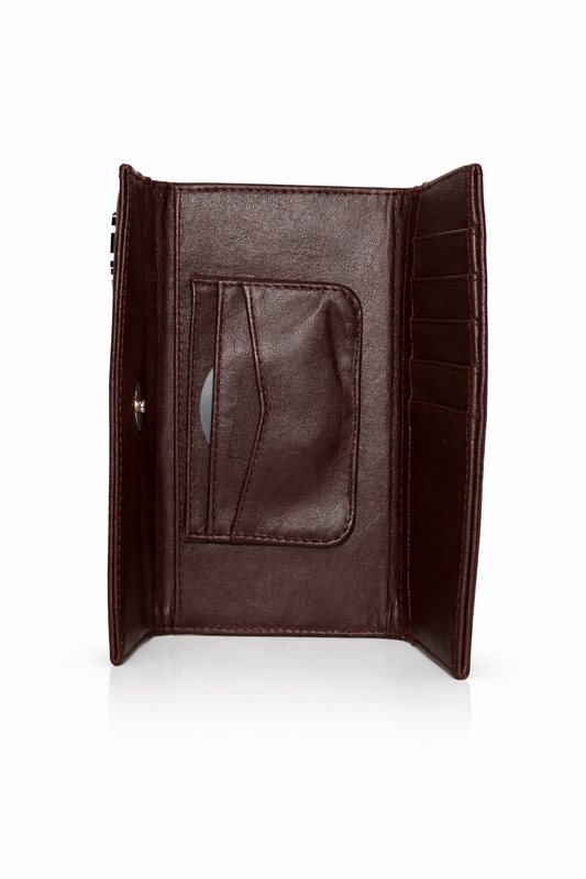 Aricio MAG Large handcrafted tobacco leather RFID MagSafe card holder