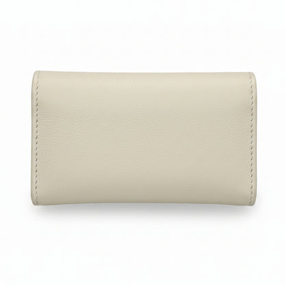 Aricio MAG unique ivory leather wallet back  view