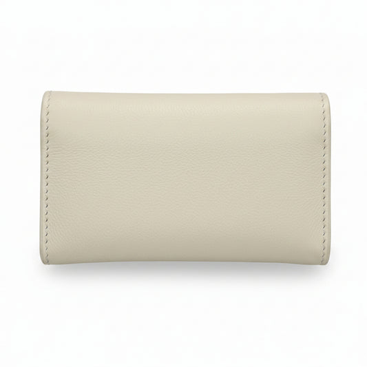 Aricio MAG unique ivory leather wallet back  view