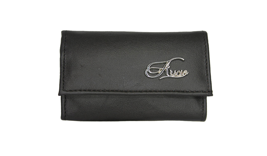 Aricio MAG unique tobacco leather wallet front view