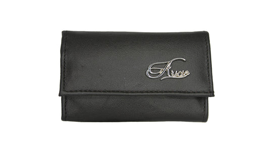 Aricio MAG unique tobacco leather wallet front view