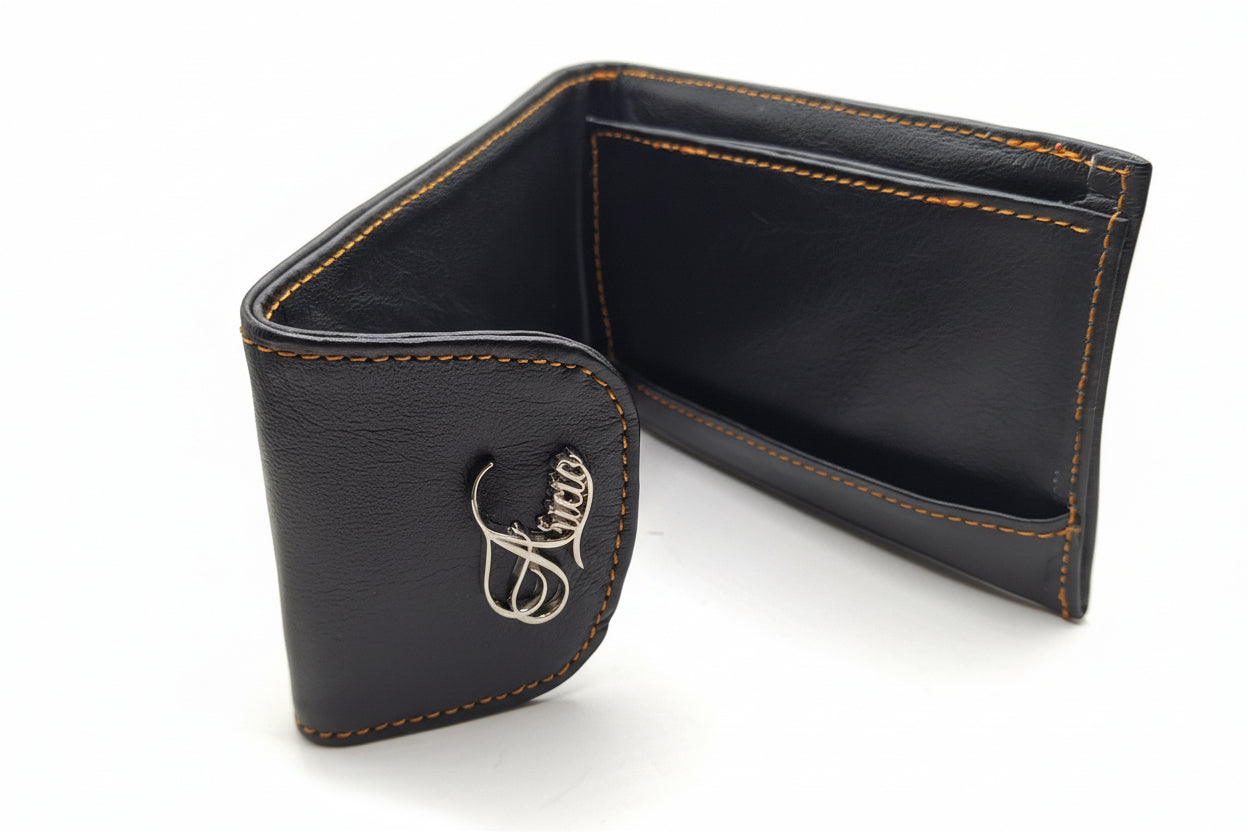 Aricio Dandy MAG classic black leather wallet with RFID protection