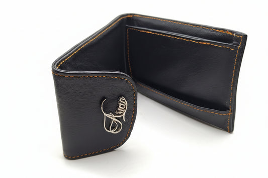 Aricio Dandy MAG classic black leather wallet with RFID protection