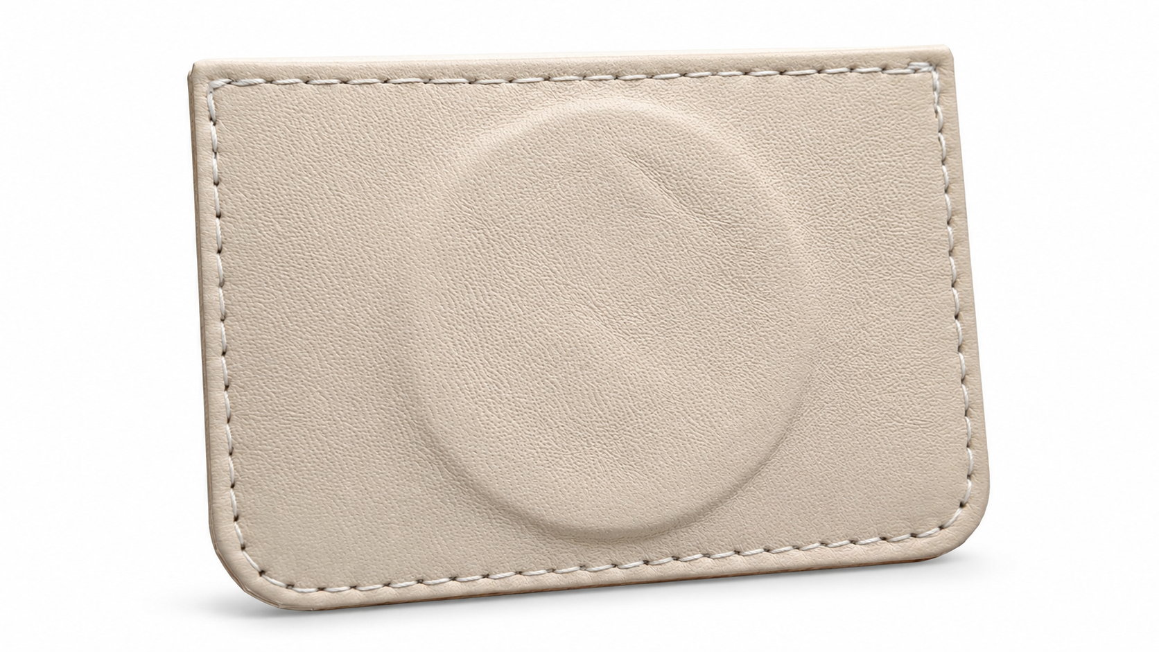 Aricio RFID MAG C card holder back view showing magnetic attachment