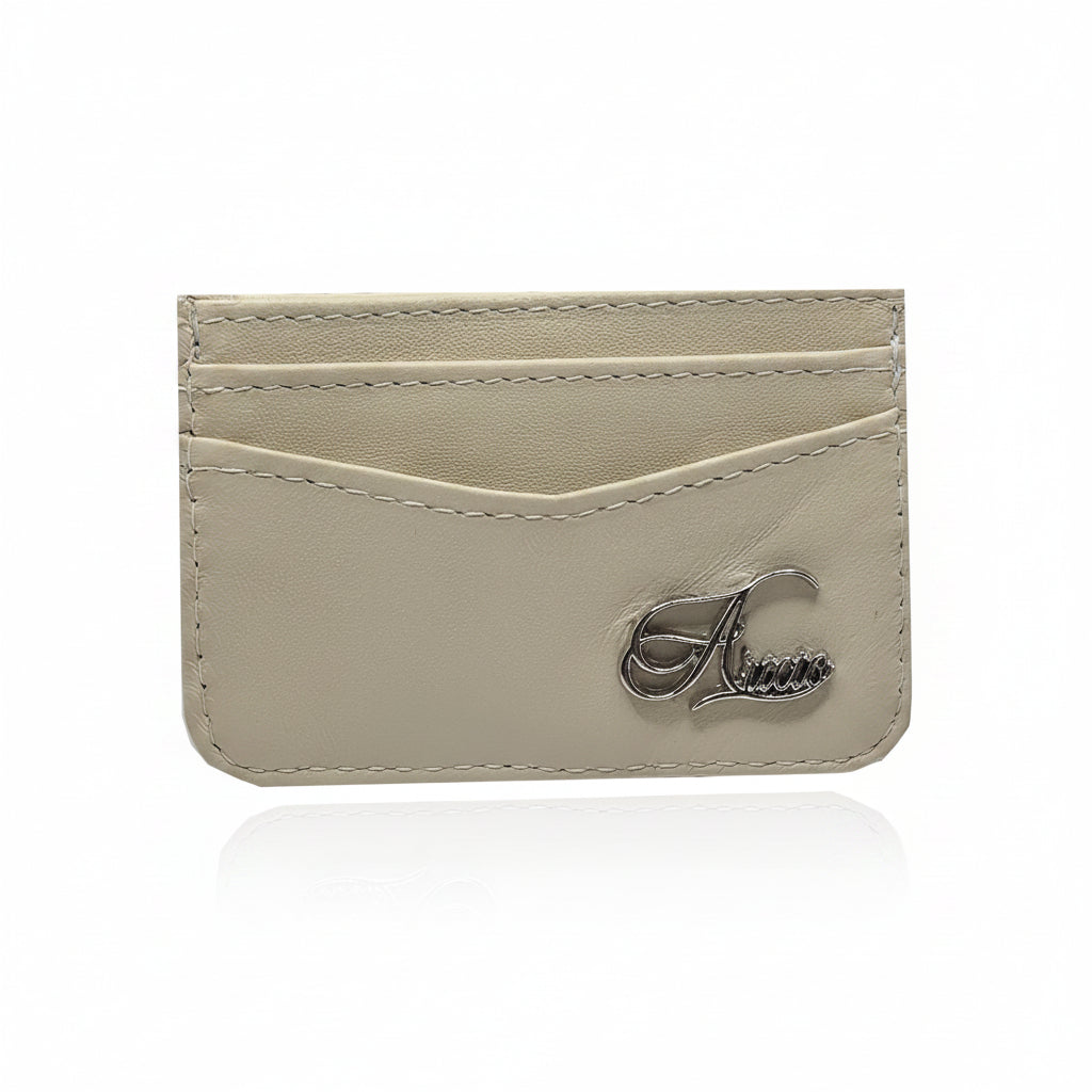 Aricio ivory MAG C RFID card holder front view
