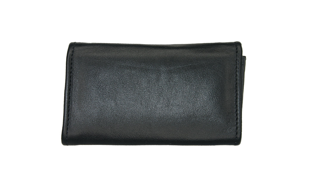 Aricio Unique Mag black leather wallet back view